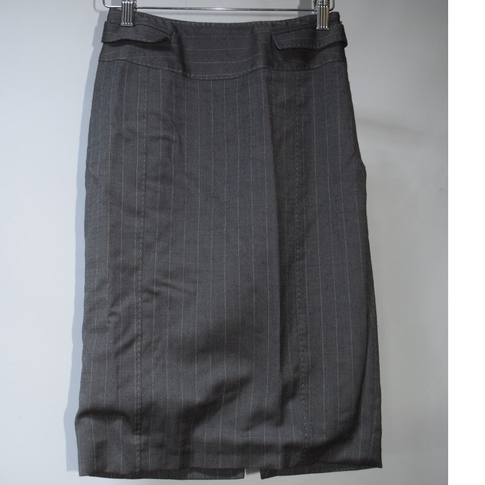 Karen Millen Women’s Gray Pinstripe Pencil Skirt Size 4